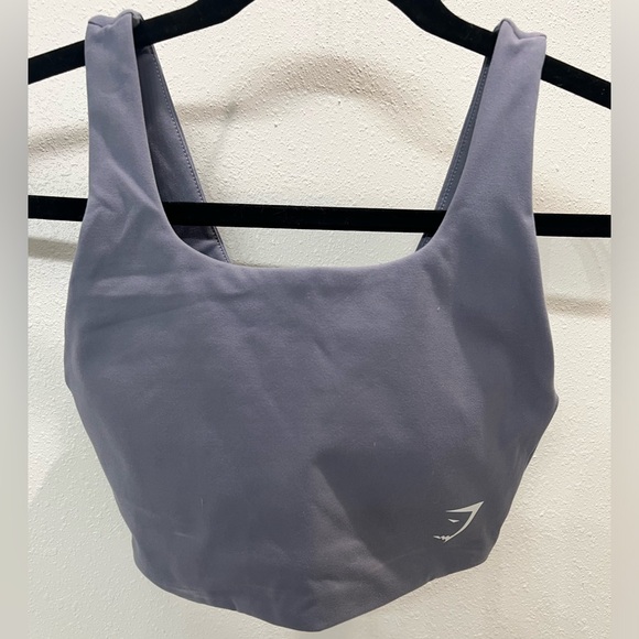 Gym shark sports bra and shorts set (purple) - Picture 1 of 4